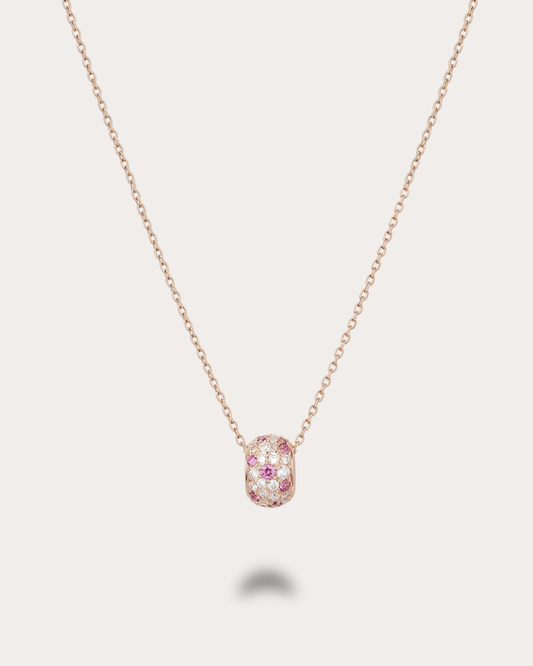 Blush Halo Charm Necklace