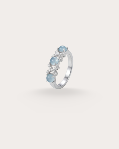 湖韵无界翡翠戒指｜Azure Infinity Jade Ring