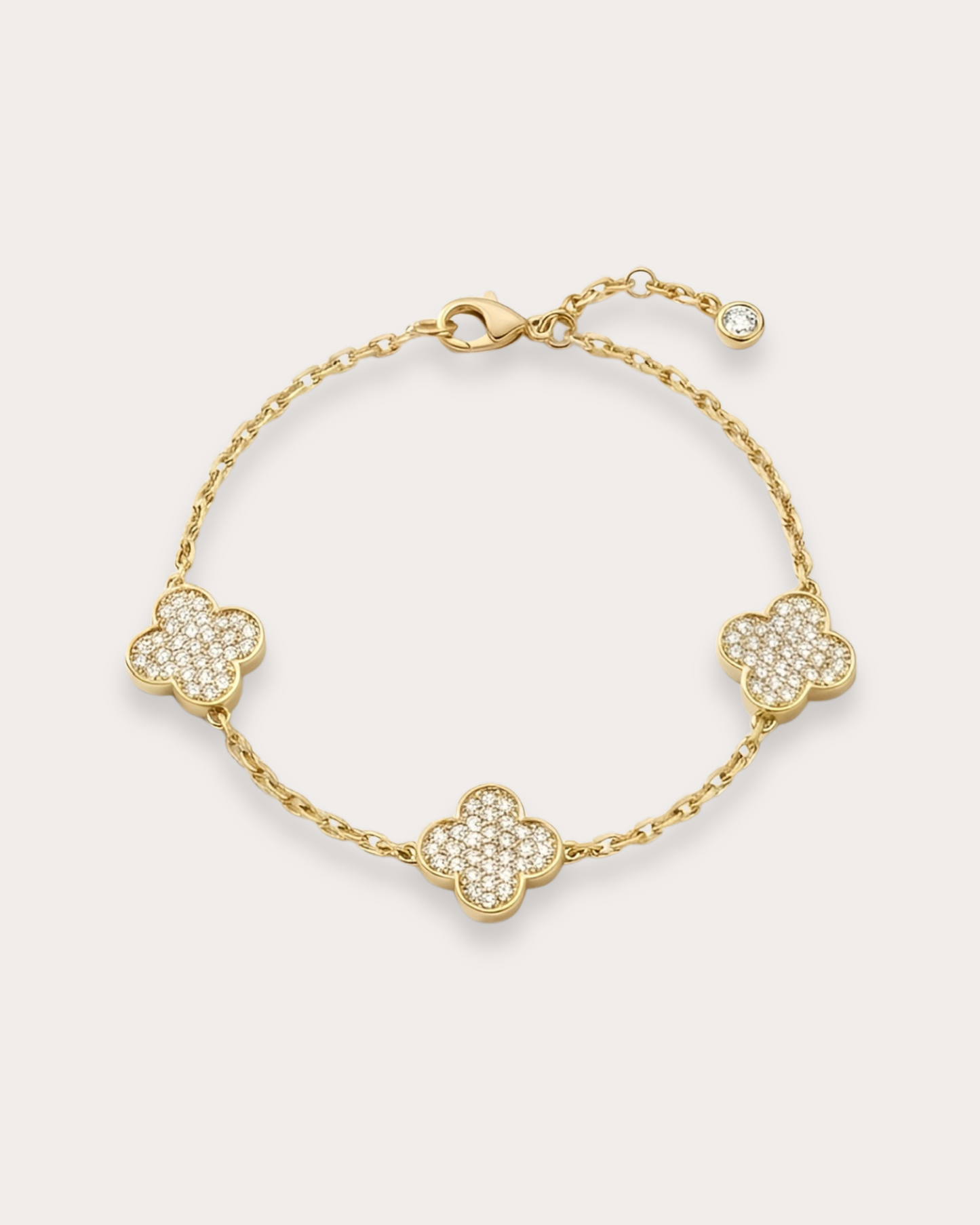 双面翡翠绿叶草｜Dual-Sided Clover Bracelet
