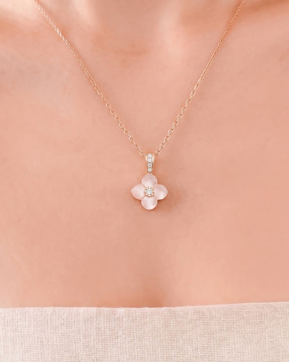 Blossom Necklace - Blush Pink Mother of Pearl