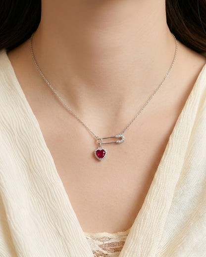 Everhold Heart Necklace-Red