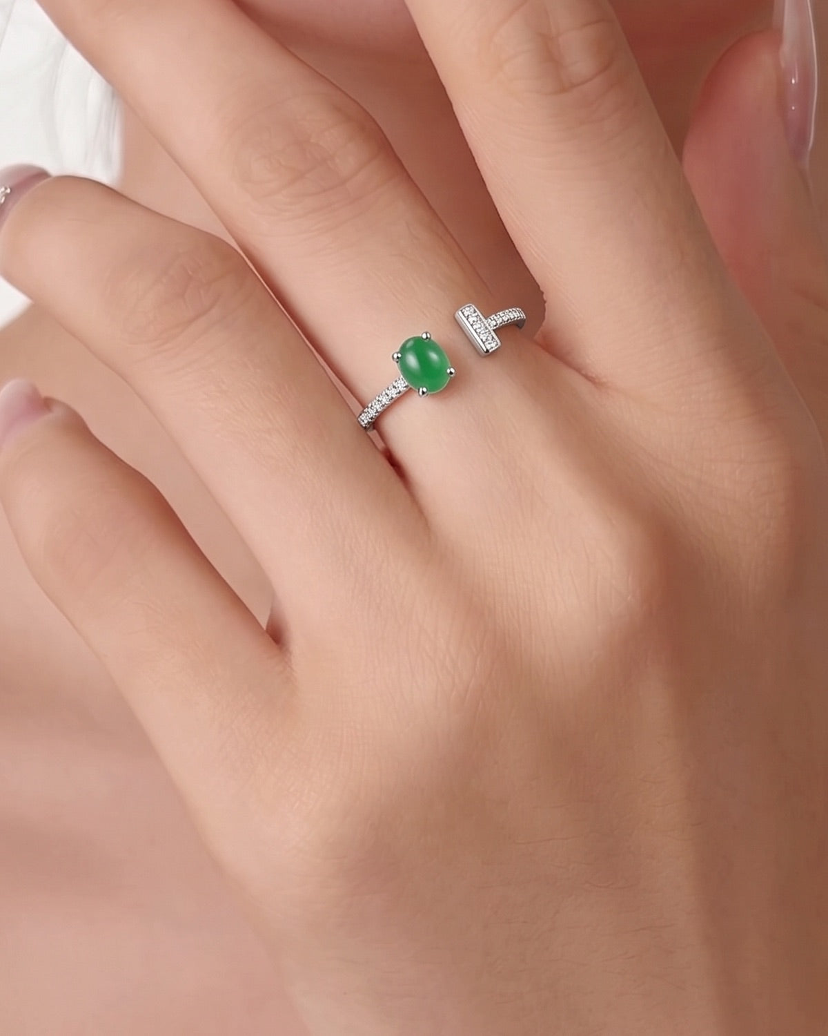 Yin & Yang Open Jade Ring