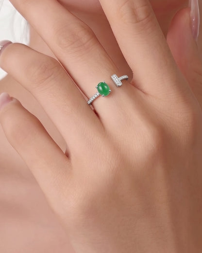 Yin & Yang Open Jade Ring