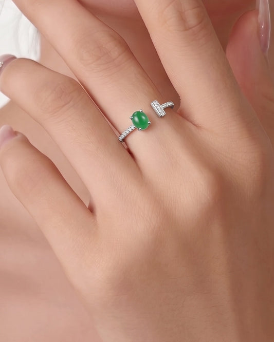 Yin & Yang Open Jade Ring