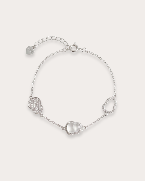 白冰葫芦手链 (Aqua White Grace Gourd Bracelet)