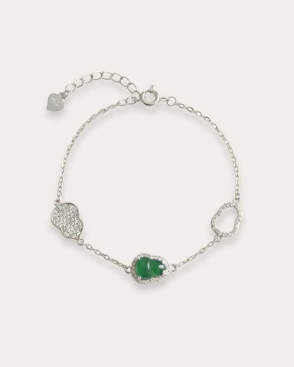 冰绿葫芦翡翠｜Bright Green Gourd Jade Bracelet