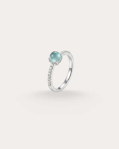 湖韵星辉翡翠戒指|Azure Celeste Jade Ring
