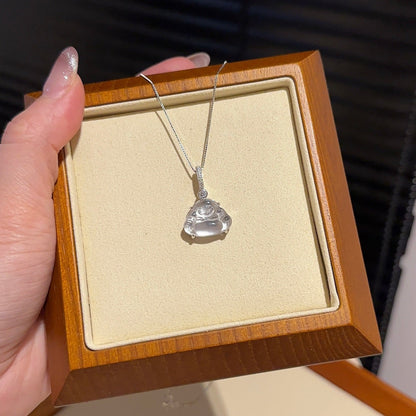 素佛公水沫玉项链 (Classic Aquagel Laughing God Necklace)