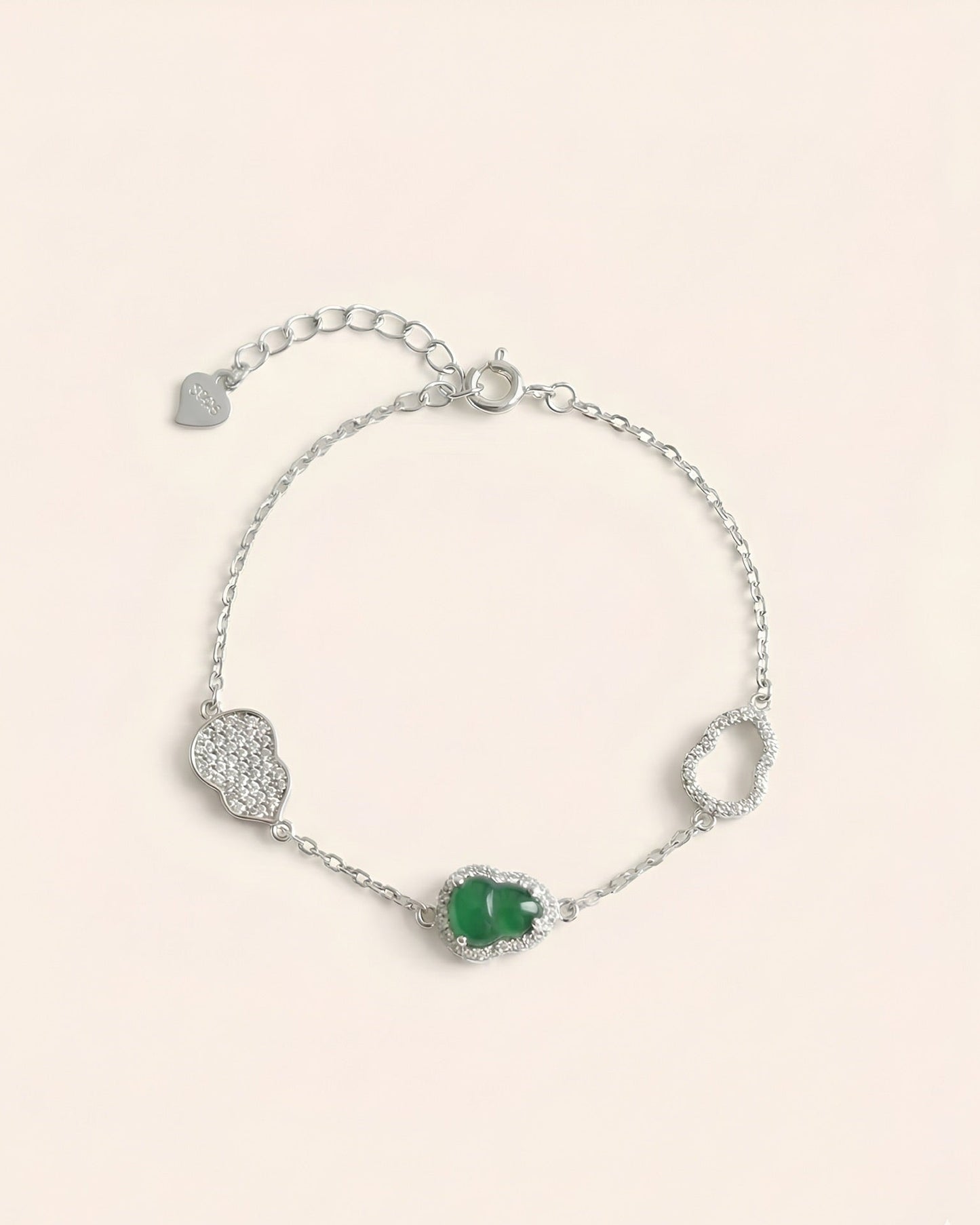 冰绿葫芦翡翠｜Bright Green Gourd Jade Bracelet