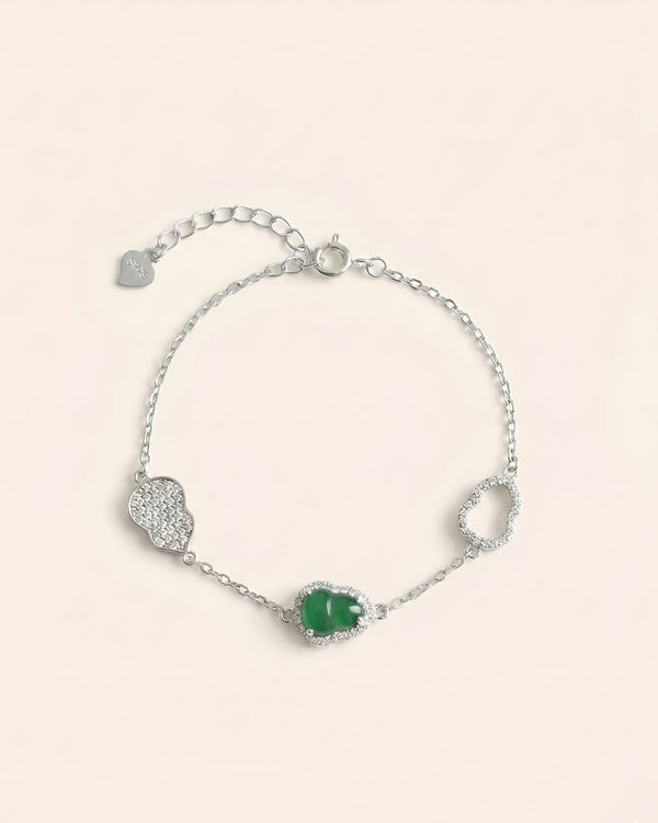 冰绿葫芦翡翠｜Bright Green Gourd Jade Bracelet