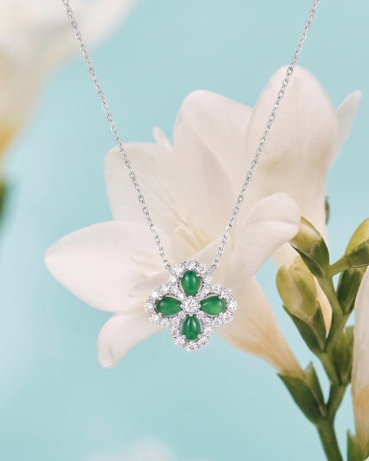 翡语花影｜Verdant Fleur Jade Necklace