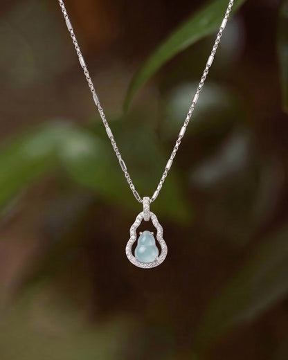 蓝月翡翠葫芦｜Blue Lune Gourd Jade Necklace