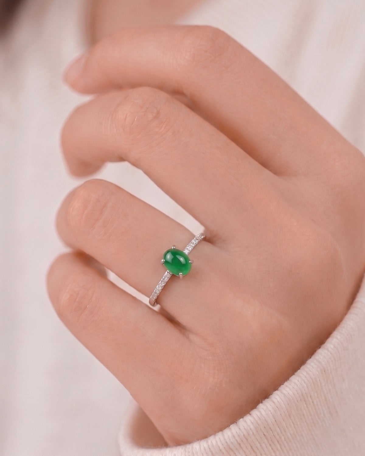 翠映翡翠戒指｜Emerald Éclat Jade Ring