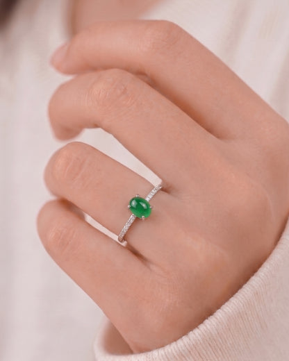 翠映翡翠戒指｜Emerald Éclat Jade Ring