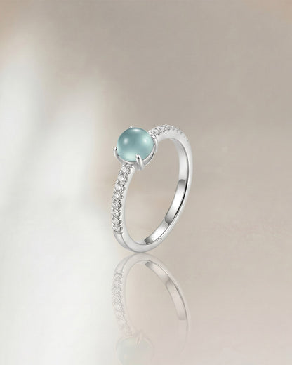 湖韵星辉翡翠戒指|Azure Celeste Jade Ring