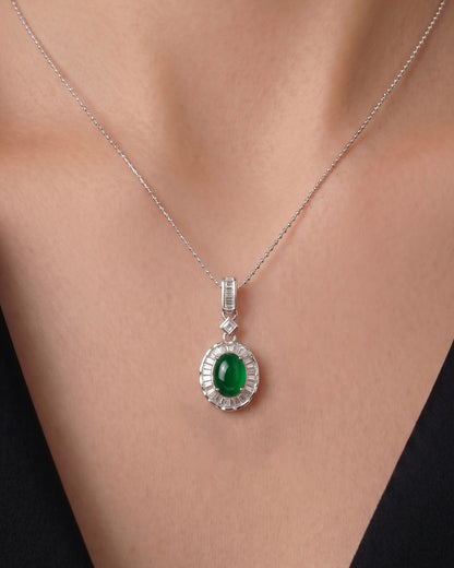 浓绿帝雅翡翠项链｜Rich Green Regal Jade Necklace