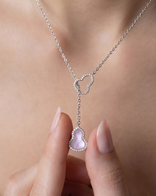 粉贝母葫芦项链｜Pink Pearl Gourd Necklace