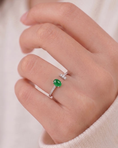 翠衡翡翠戒指｜Emerald Balance Jade Ring
