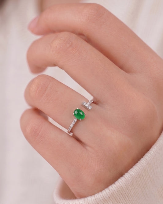 翠衡翡翠戒指｜Emerald Balance Jade Ring