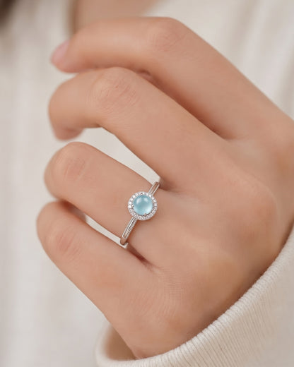 湖韵凝光翡翠戒指｜Azure Essence Jade Ring
