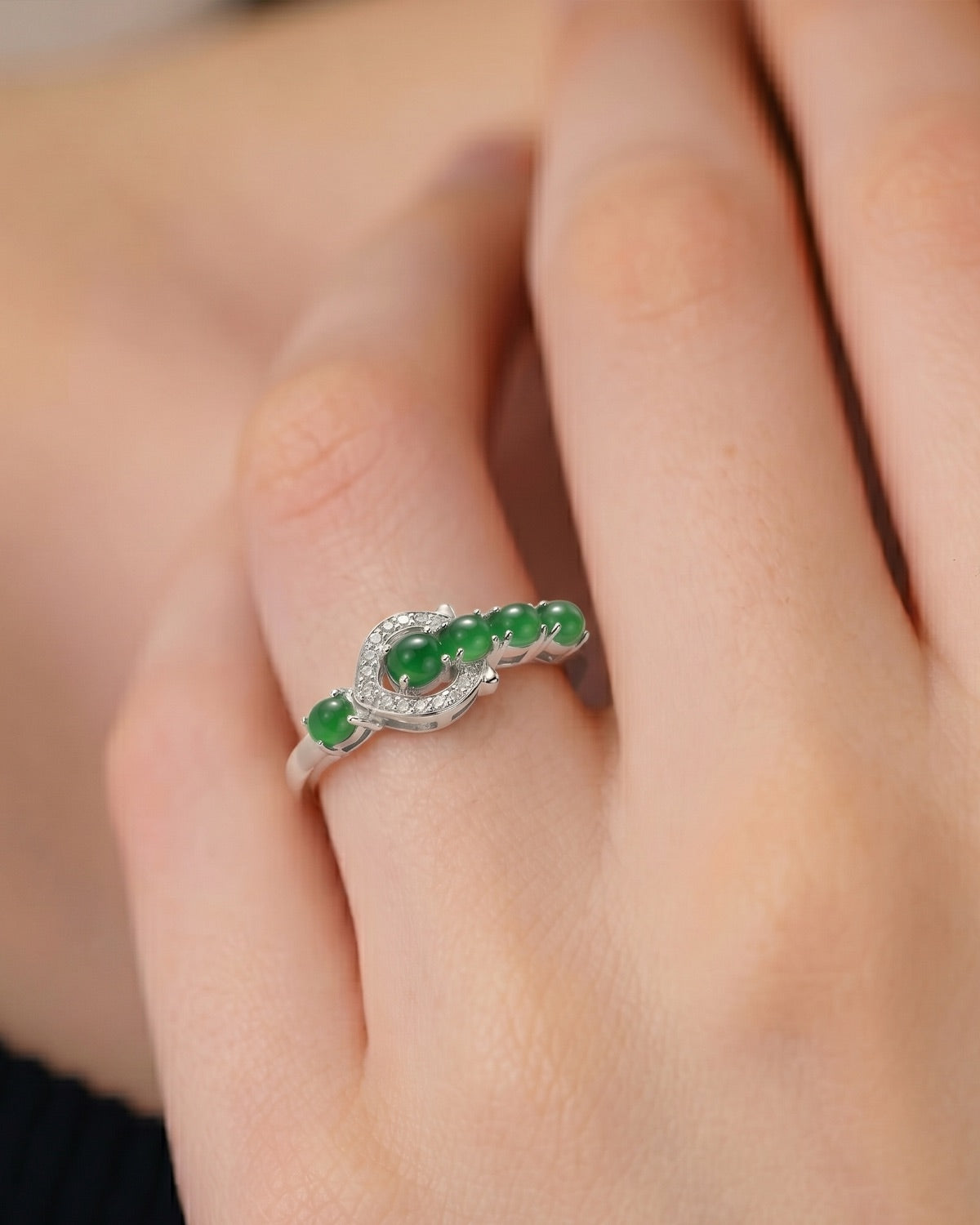 翠绽翡翠戒指 ｜Verdant Bloom Jade Ring