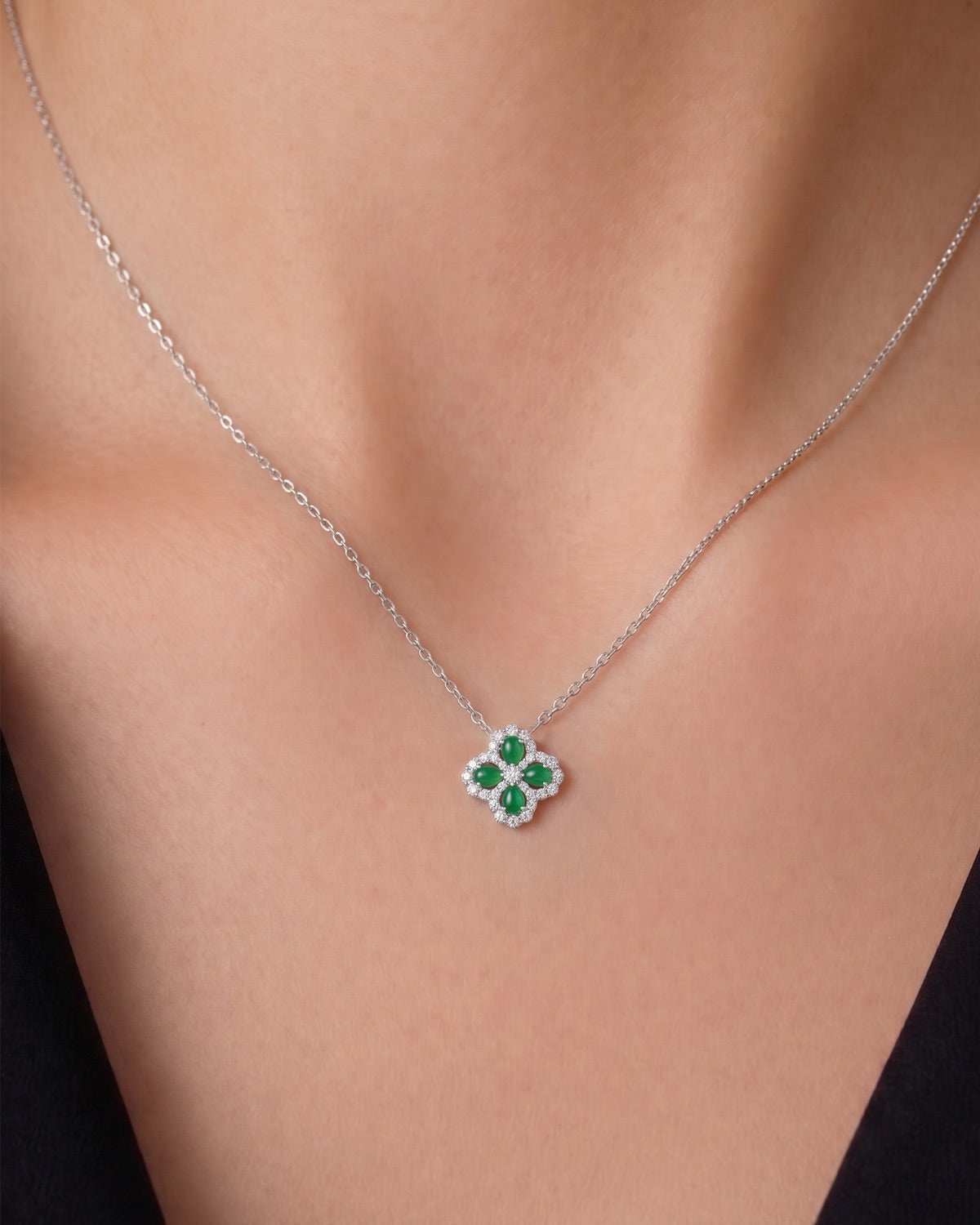 翡语花影｜Verdant Fleur Jade Necklace