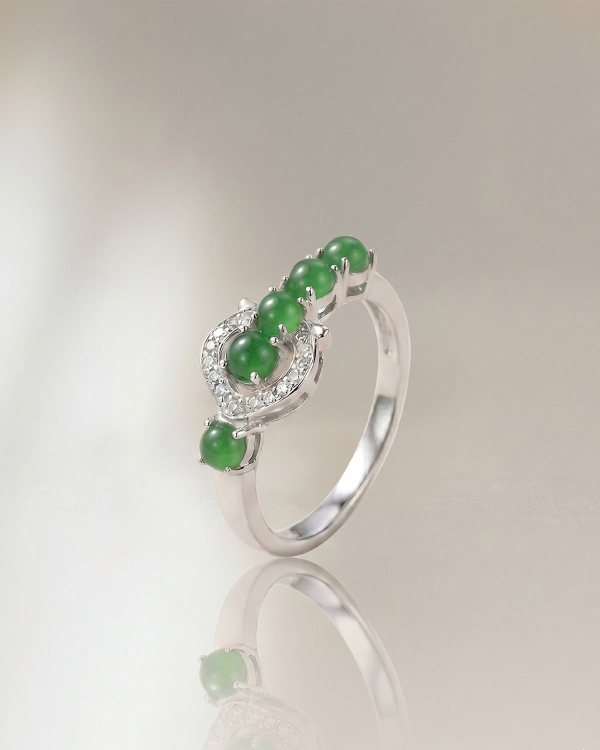 翠绽翡翠戒指 ｜Verdant Bloom Jade Ring