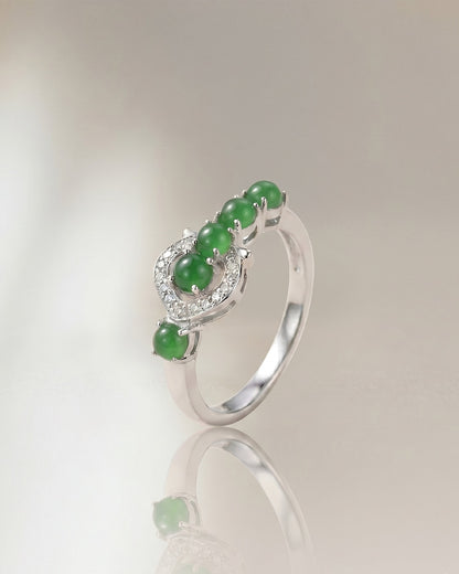 翠绽翡翠戒指 ｜Verdant Bloom Jade Ring