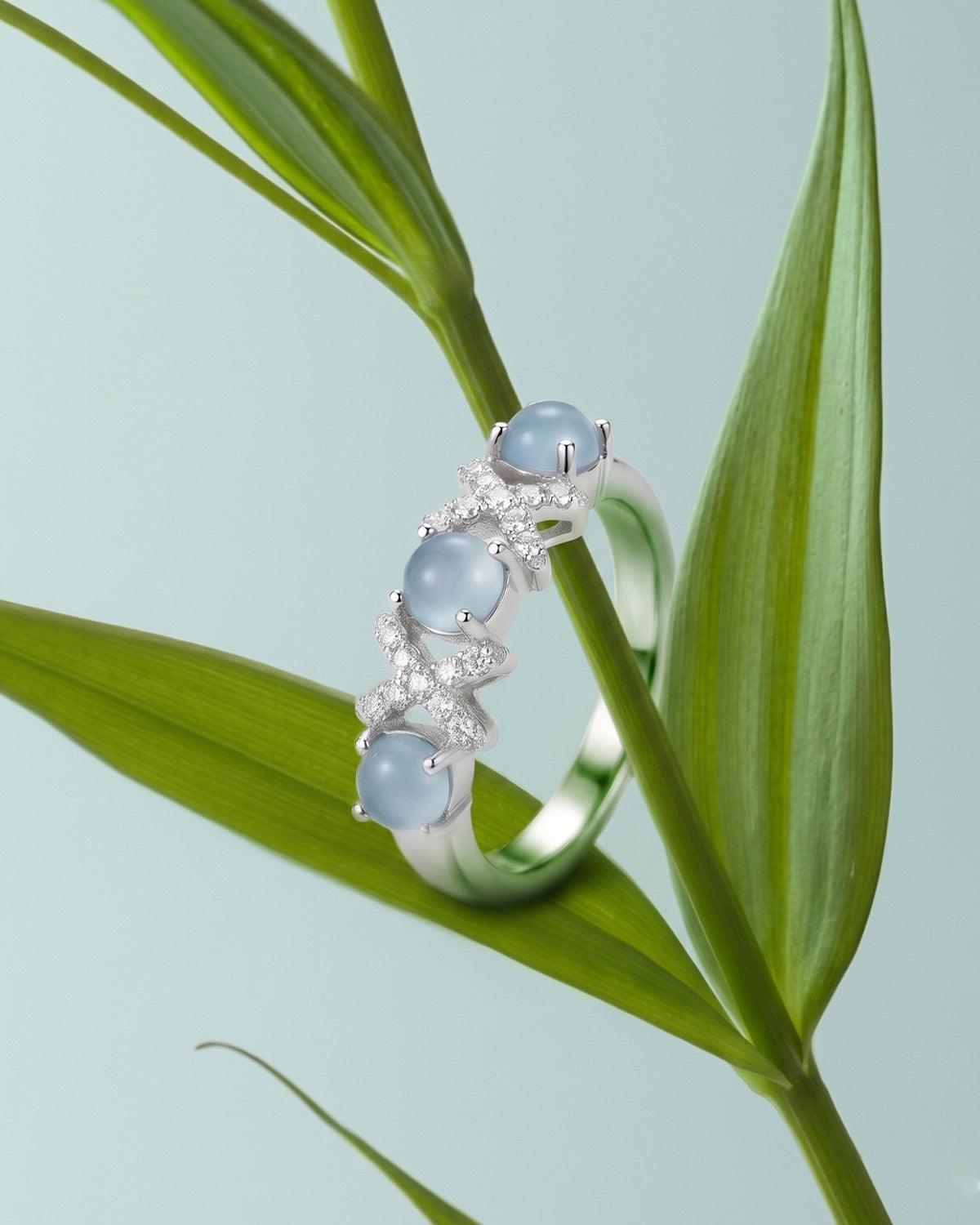 湖韵无界翡翠戒指｜Azure Infinity Jade Ring