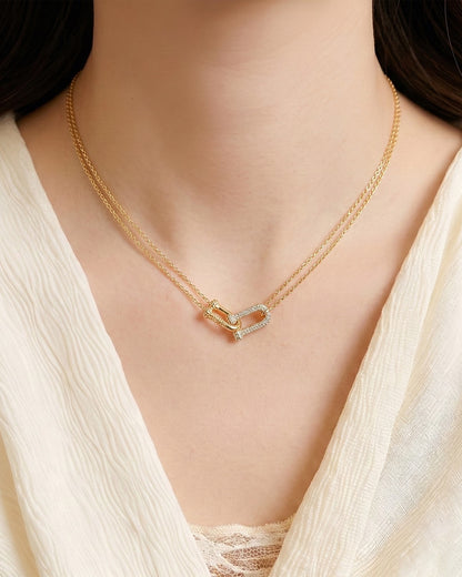 Serenity Clasp Necklace-Gold