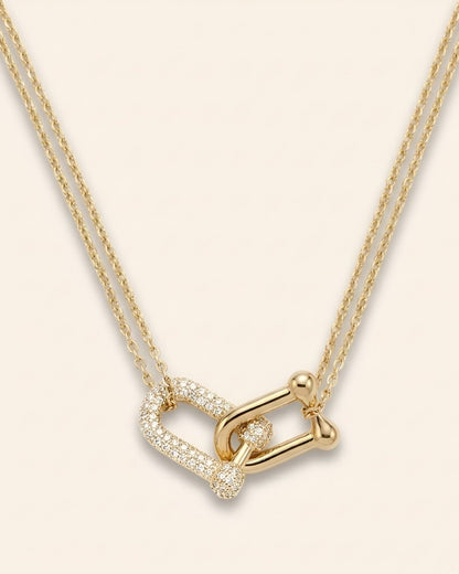 Serenity Clasp Necklace-Gold