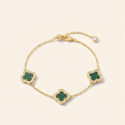 双面翡翠绿叶草｜Dual-Sided Clover Bracelet
