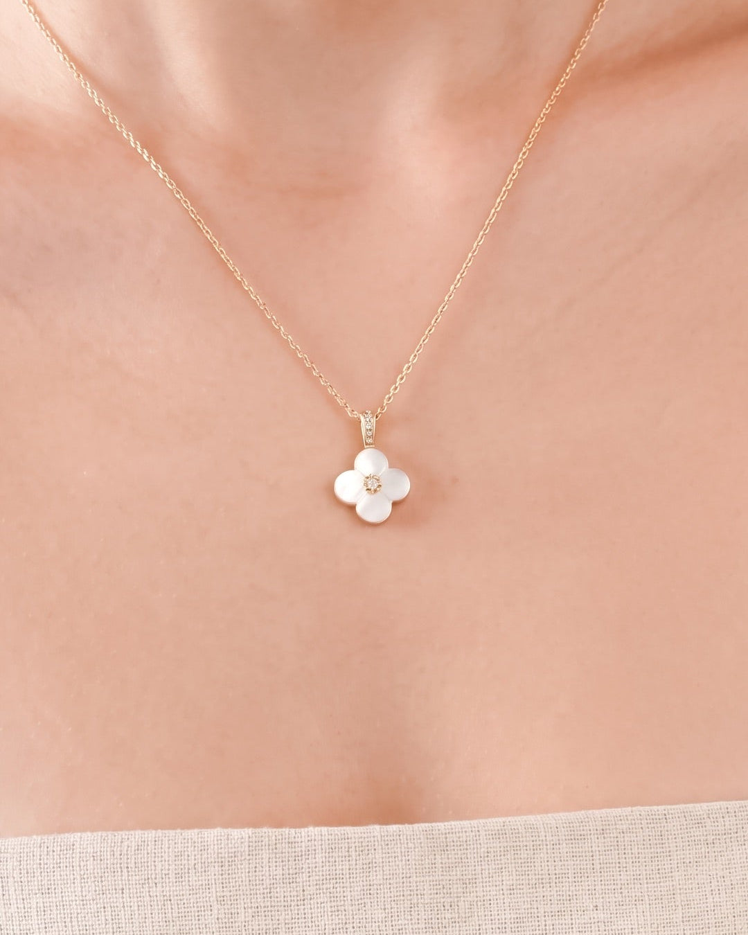 Blossom Necklace -Ivory Mother of Pearl