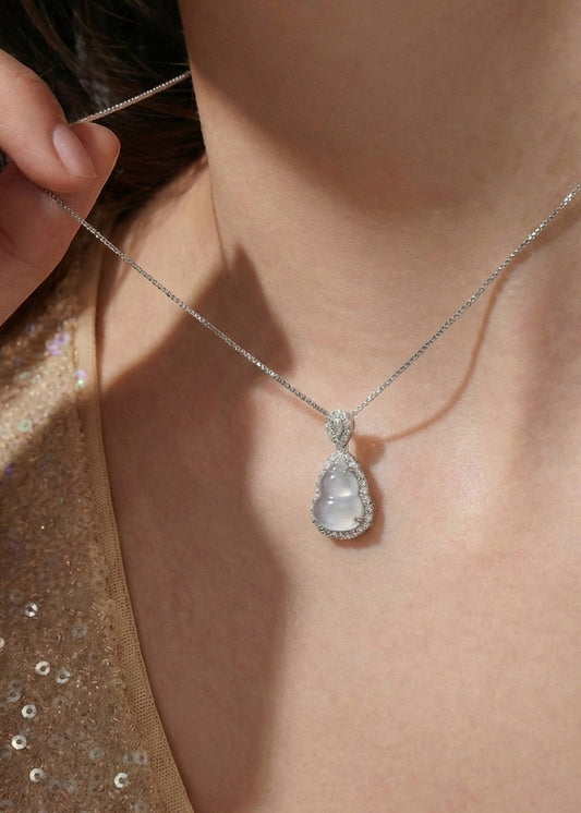 刚白葫芦｜Aqua White Grace Gourd Necklace