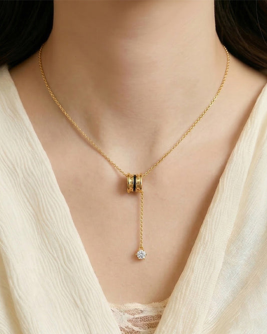 Celeste Drop Pendant Necklace- Gold