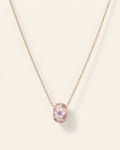 Blush Halo Charm Necklace