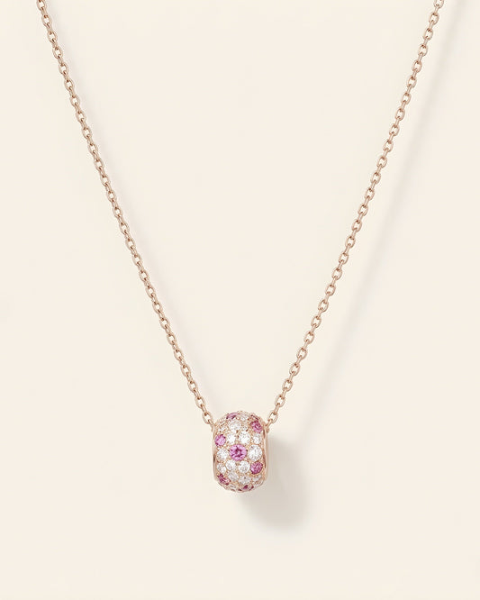 Blush Halo Charm Necklace