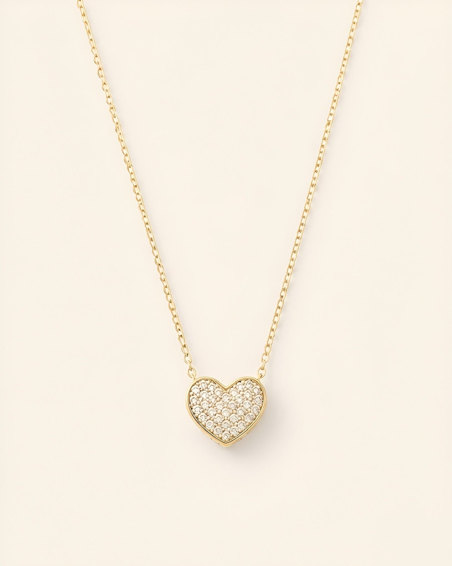 Ivory Heart Nacre Necklace - Gold