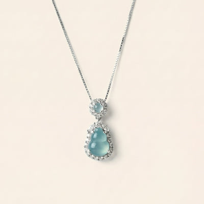 冰蓝透葫芦翡翠 ｜Icy Blue Clarity Jade Gourd Necklace