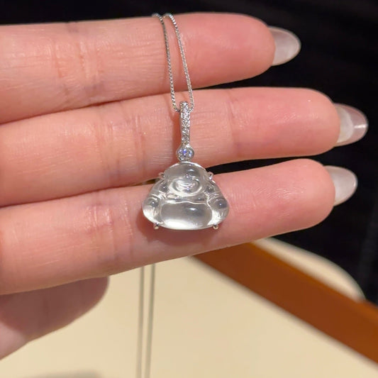 素佛公水沫玉项链 (Classic Aquagel Laughing God Necklace)