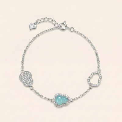 冰蓝葫芦翡翠｜Icy Blue Jade Gourd Bracelet