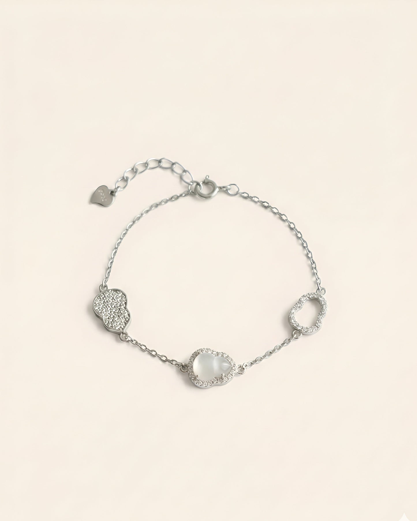 白冰葫芦手链 (Aqua White Grace Gourd Bracelet)