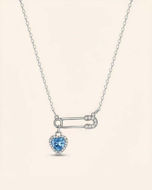 Everhold Heart Necklace-Blue