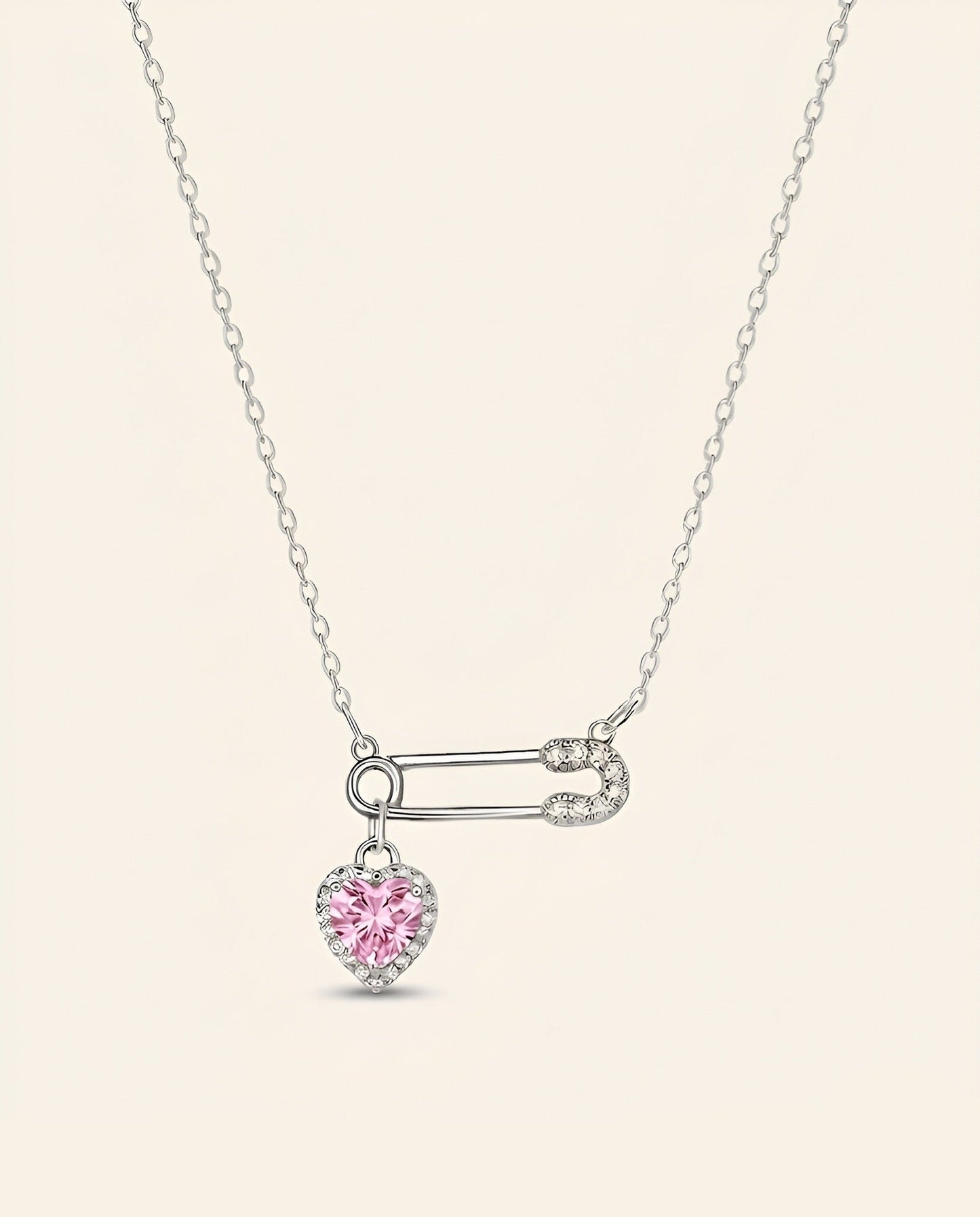 Everhold Heart Necklace-Pink