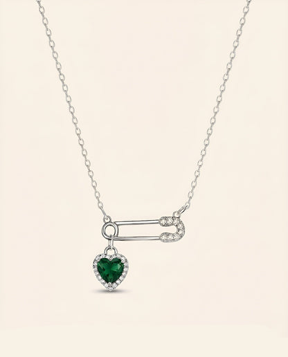 Everhold Heart Necklace-Green