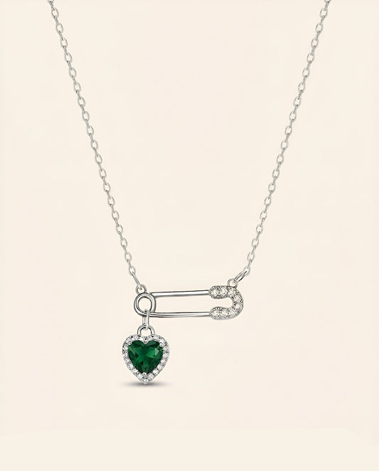 Everhold Heart Necklace-Green