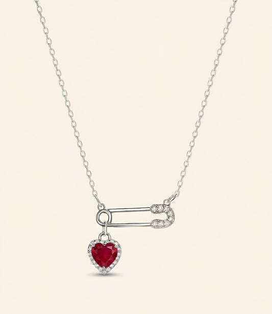 Everhold Heart Necklace-Red