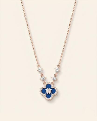 Blue Lapis-Clover Necklace