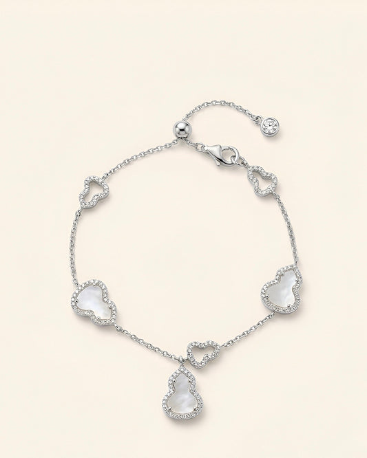 双面白贝母葫芦手链｜Dual Sided Ivory Pearl Gourd Bracelet