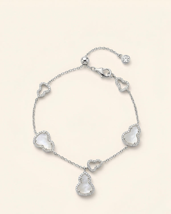 双面白贝母葫芦手链｜Dual Sided Ivory Pearl Gourd Bracelet